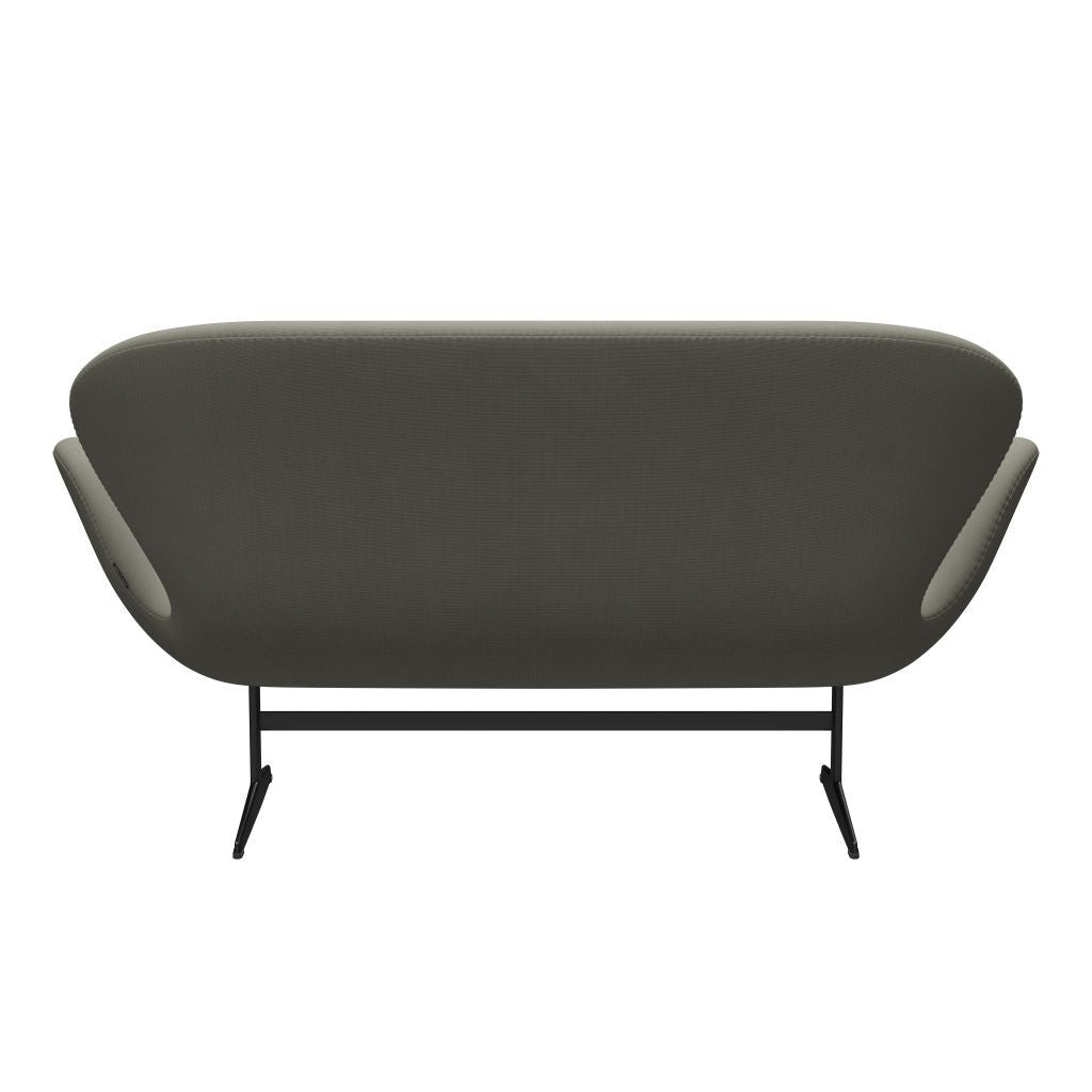 Fritz Hansen Swan Sofa 2 osobę, czarny lakier/sława szary (61136)