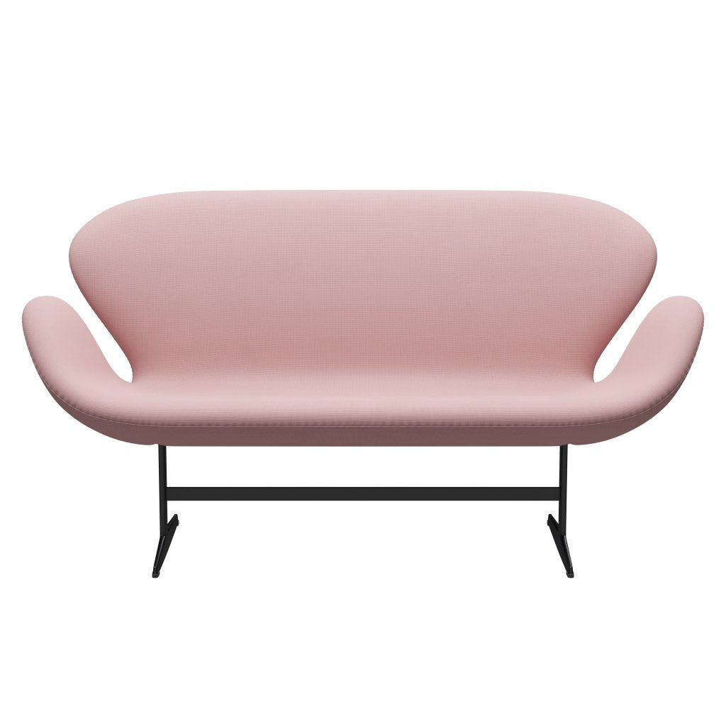 Fritz Hansen Swan Sofa 2 osobę, czarny lakier/sława ciepła fioletowa fiolet