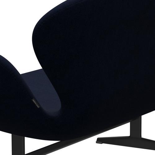 [product_category]-Fritz Hansen Swan Sofa 2 Seater, Black Lacquered/Hallingdal Royal Blue-Fritz Hansen-3321-HAL764-BLLA-FRI-5