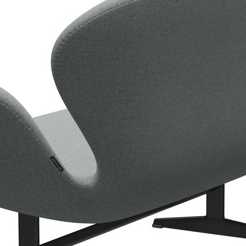 [product_category]-Fritz Hansen Swan Sofa 2 Seater, Black Lacquered/Re Wool Pale Aqua-Fritz Hansen-3321-REW828-BLLA-FRI-5