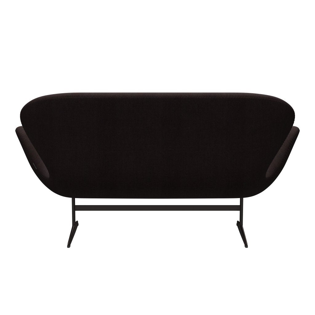 [product_category]-Fritz Hansen Swan Sofa 2 Seater, Brown Bronze/Canvas Black Stone-Fritz Hansen-3321-CA0364-BBBASE-FRI-4