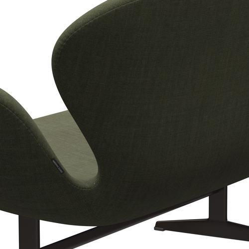 [product_category]-Fritz Hansen Swan Sofa 2 Seater, Brown Bronze/Canvas Moss Green-Fritz Hansen-3321-CA0926-BBBASE-FRI-5