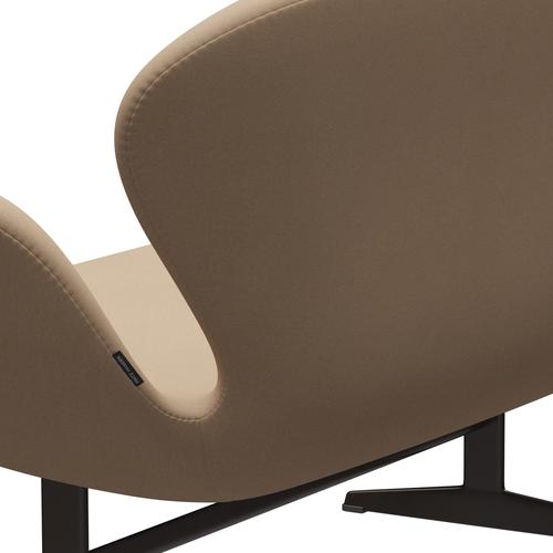 Fritz Hansen Swan Sofa 2 Seater, Brown Bronze/Comfort Beige (61003)