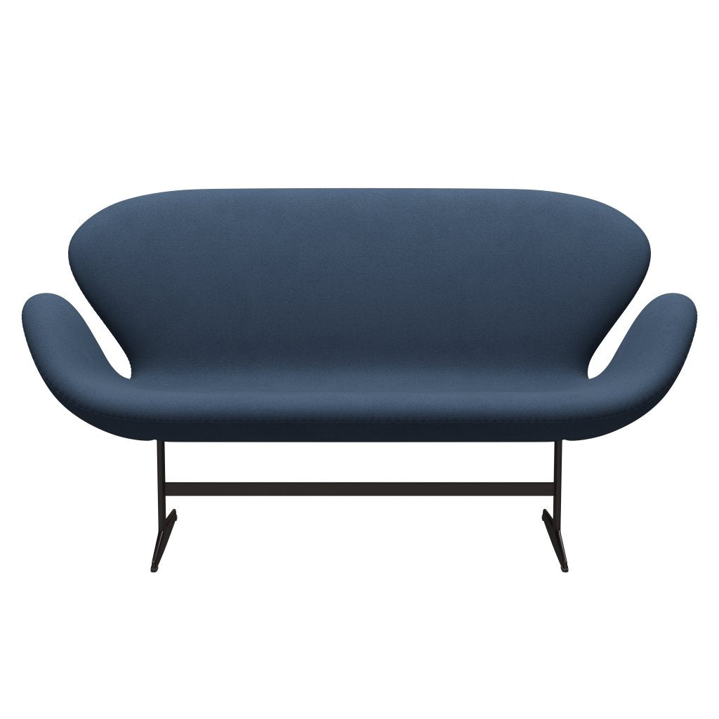 Fritz Hansen Swan Sofa 2 osobę, brązowy brąz/komfort ciemnoszary (09074)