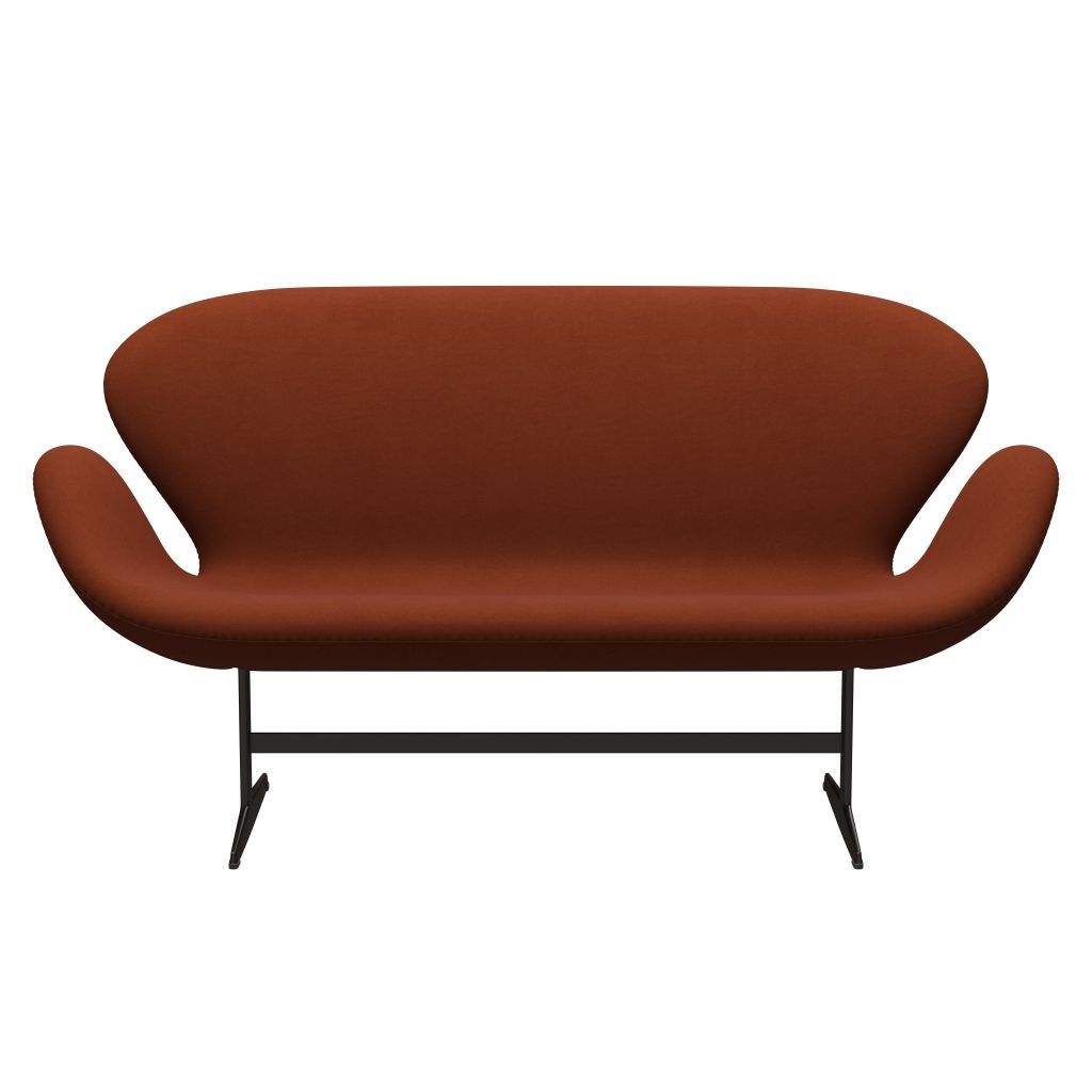 Fritz Hansen Swan Sofa 2 osobę, brązowy brąz/komfort ciemnoczerwony (61018)