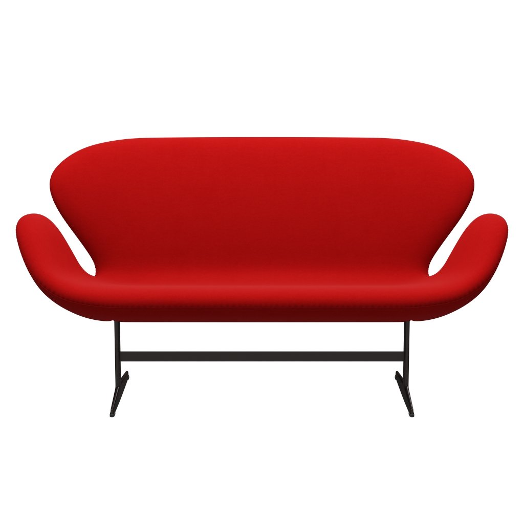 Fritz Hansen Swan Sofa 2 osobę, brązowy brąz/komfort czerwony (64003)