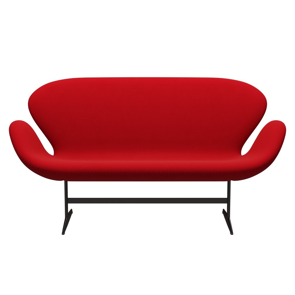 Fritz Hansen Swan Sofa 2 osobę, brązowy brąz/komfort czerwony (64013)