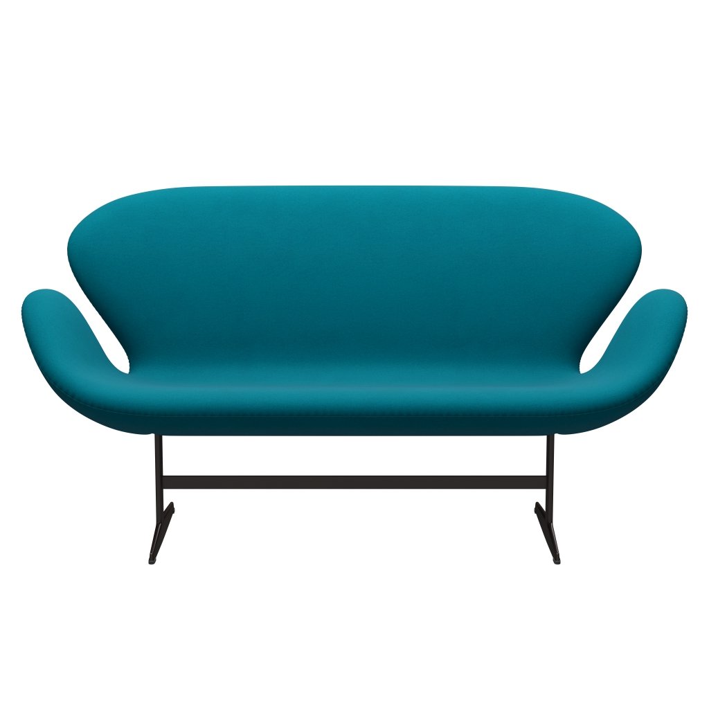 Fritz Hansen Swan Sofa 2 Seater, Brown Bronze/Comfort Turquoise (67002)