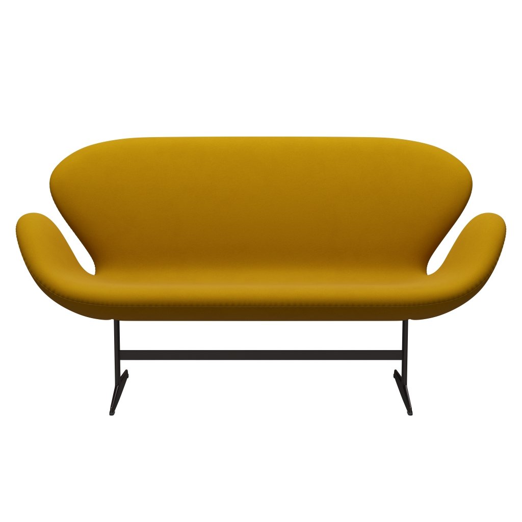 Fritz Hansen Swan Sofa 2 Seater, Brown Bronze/Comfort Yellow (62004)