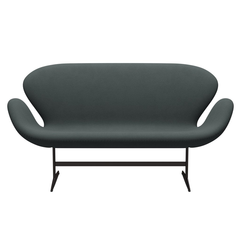 Fritz Hansen Swan Sofa 2 osobę, brązowy brąz/diablo stalowy szary