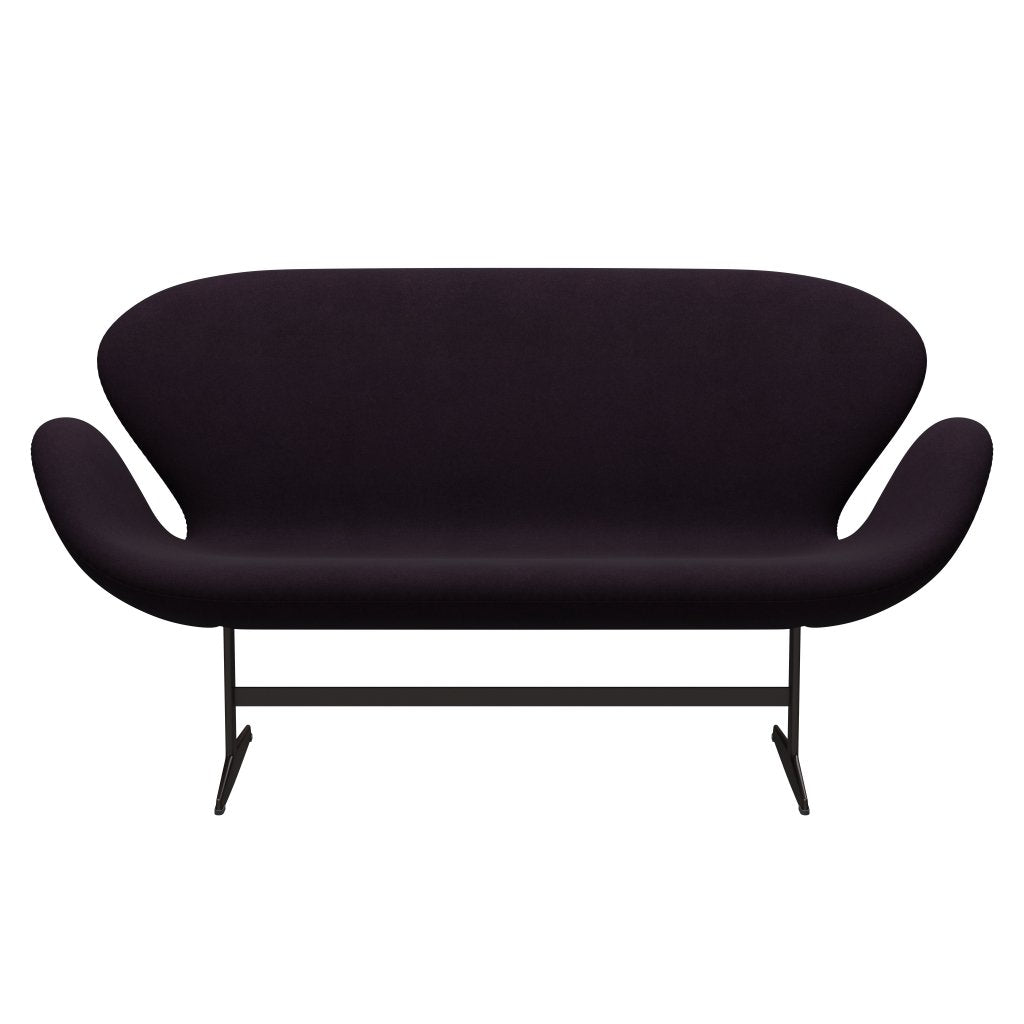 Fritz Hansen Swan Sofa 2 SEater, Brown Bronze/Divina Bakłażon (376)