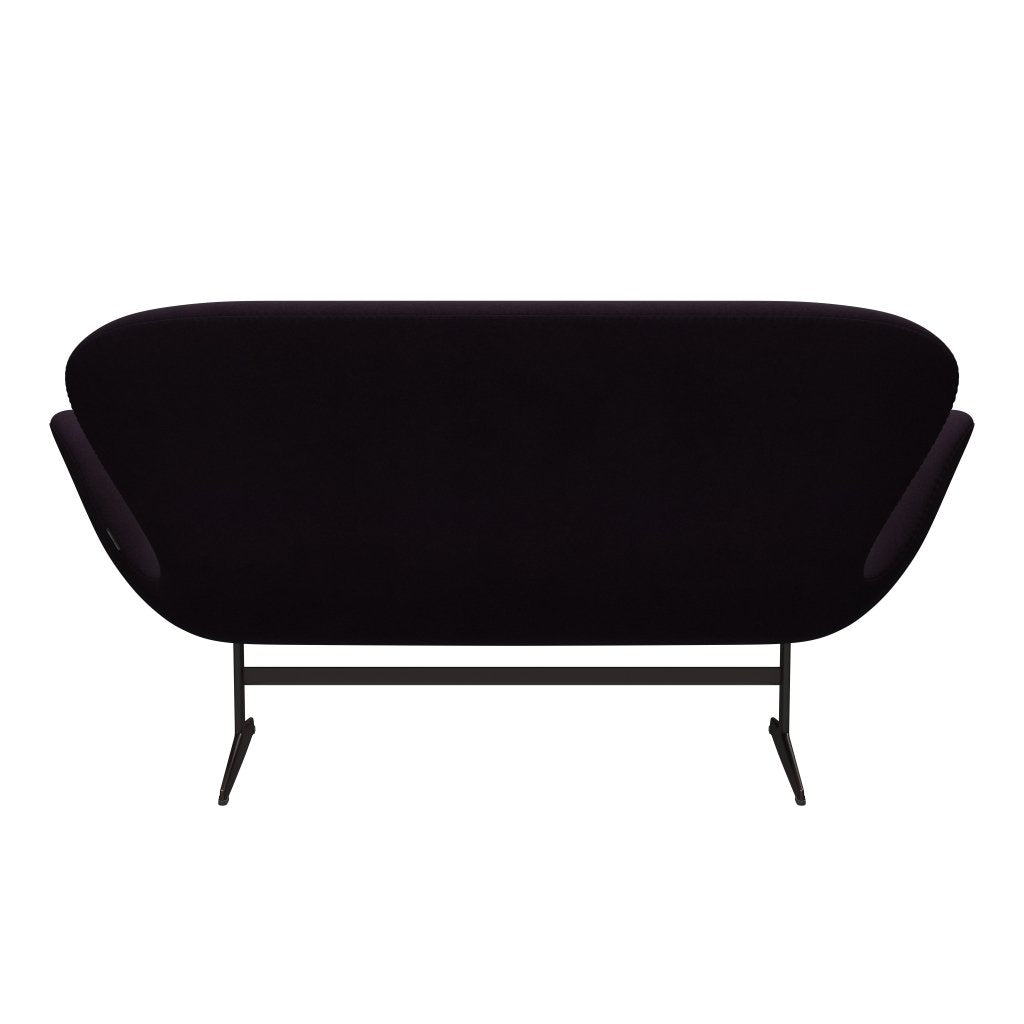 Fritz Hansen Swan Sofa 2 SEater, Brown Bronze/Divina Bakłażon (376)