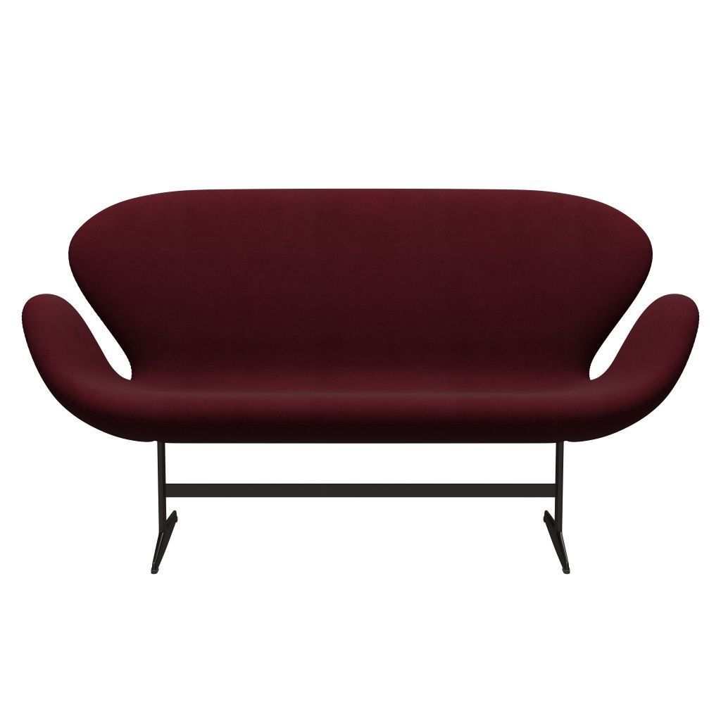 Fritz Hansen Swan Sofa 2 osobę, brązowy brąz/bakłażon Divina (671)