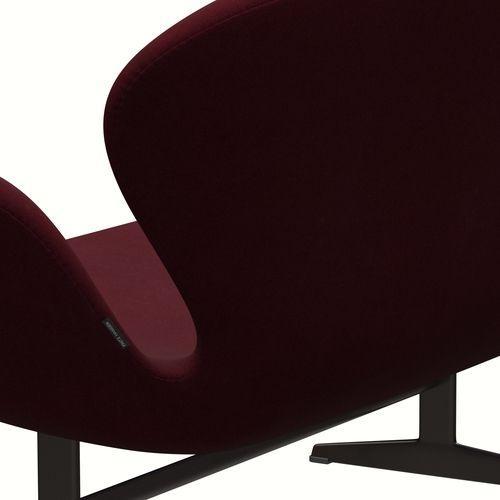 Fritz Hansen Swan Sofa 2 osobę, brązowy brąz/bakłażon Divina (671)