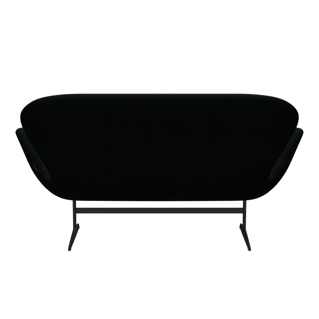 [product_category]-Fritz Hansen Swan Sofa 2 Seater, Brown Bronze/Divina Black-Fritz Hansen-3321-DIV191-BBBASE-FRI-4