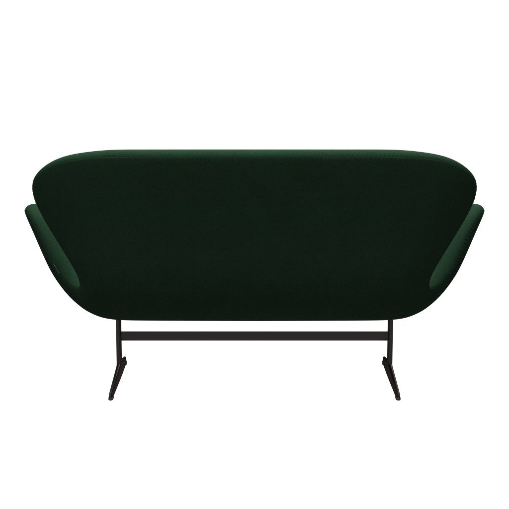 Fritz Hansen Swan Sofa 2 osobę, brązowy brąz/Divina Dark Green (876)