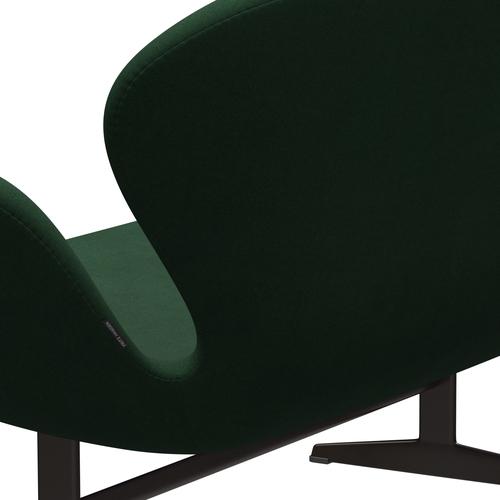 Fritz Hansen Swan Sofa 2 osobę, brązowy brąz/Divina Dark Green (876)