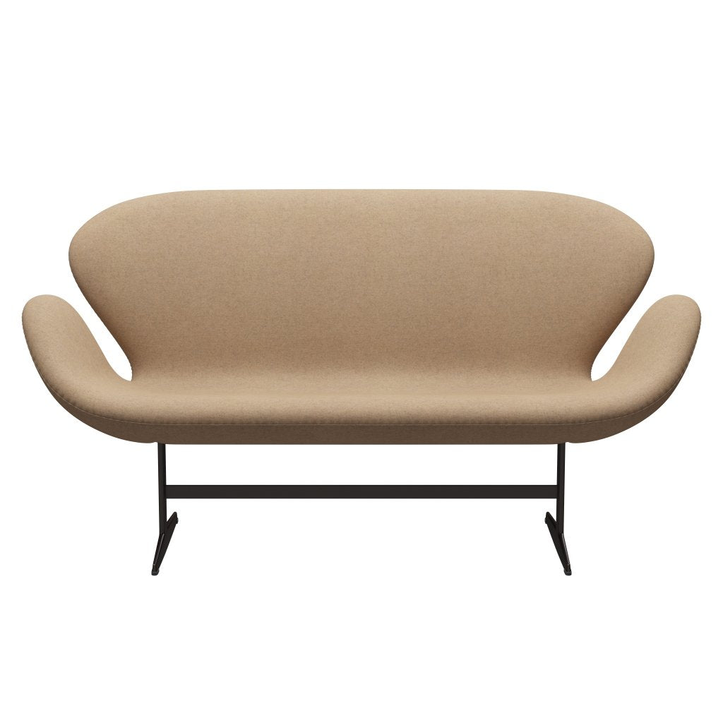 Fritz Hansen Swan Sofa 2 Seater, Brown Bronze/Divina Md Cappuccino