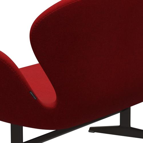 [product_category]-Fritz Hansen Swan Sofa 2 Seater, Brown Bronze/Divina Melange Deep Red-Fritz Hansen-3321-DIM567-BBBASE-FRI-5