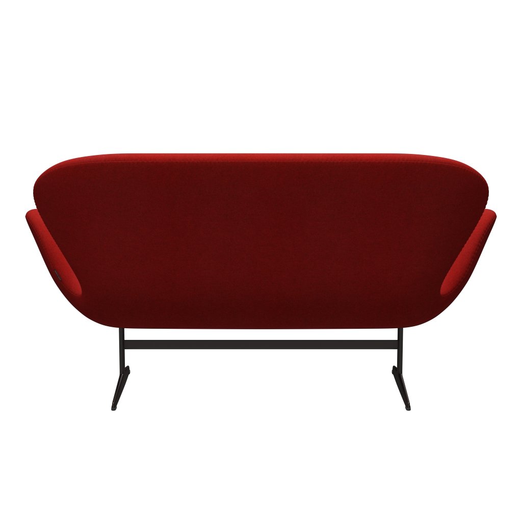 [product_category]-Fritz Hansen Swan Sofa 2 Seater, Brown Bronze/Divina Melange Red-Fritz Hansen-3321-DIM557-BBBASE-FRI-4