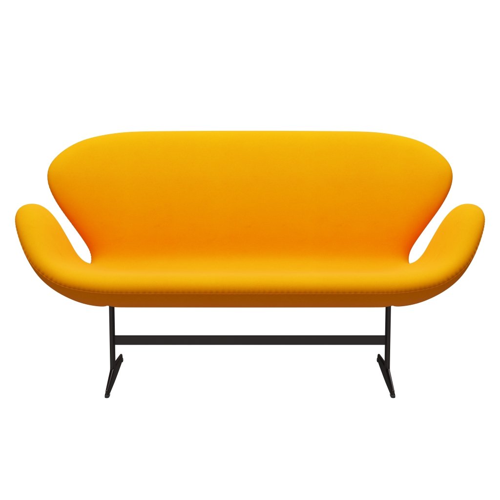 Fritz Hansen Swan Sofa 2 osobę, brązowy brąz/Divina Orange (426)