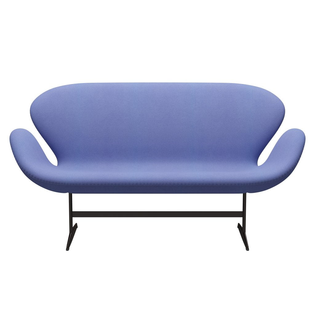 Fritz Hansen Swan Sofa 2 osobę, brązowy brąz/Divina Pastel Blue