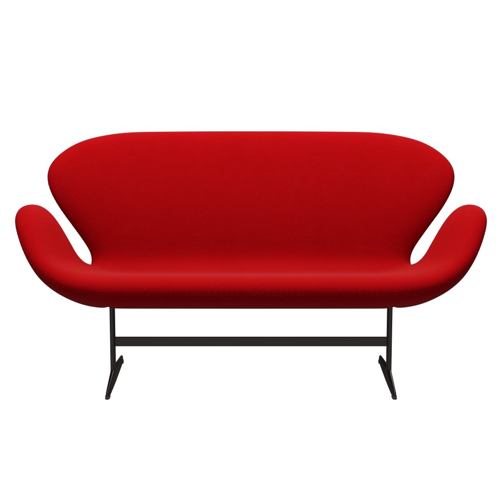 Fritz Hansen Swan Sofa 2 SEater, Brown Bronze/Divina Red (623)