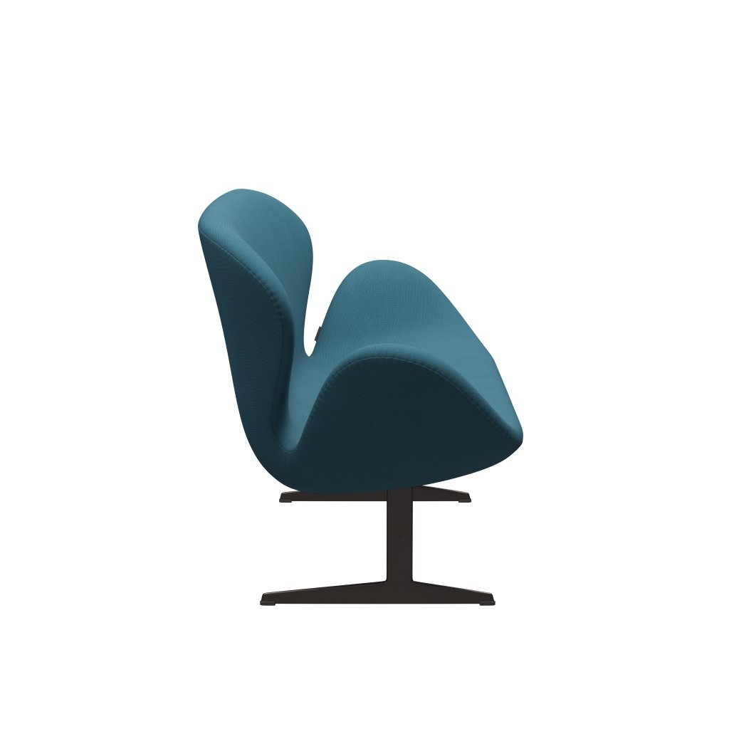 [product_category]-Fritz Hansen Swan Sofa 2 Seater, Brown Bronze/Fame Blue Green-Fritz Hansen-3321-F67069-BBBASE-FRI-3