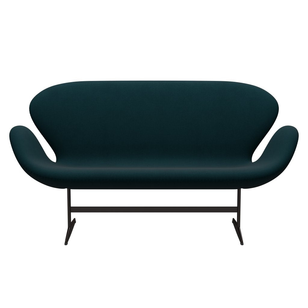 Fritz Hansen Swan Sofa 2 osobę, brązowy brąz/sława ciemnozielona