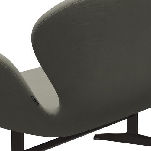 Fritz Hansen Swan Sofa 2 osobę, brązowy brąz/sława szarość (61136)