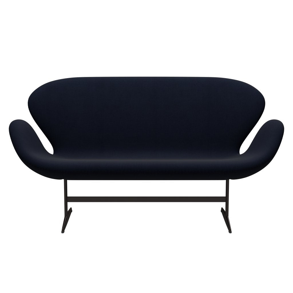 Fritz Hansen Swan Sofa 2 osobę, brązowy brąz/sława granatowa (66061)