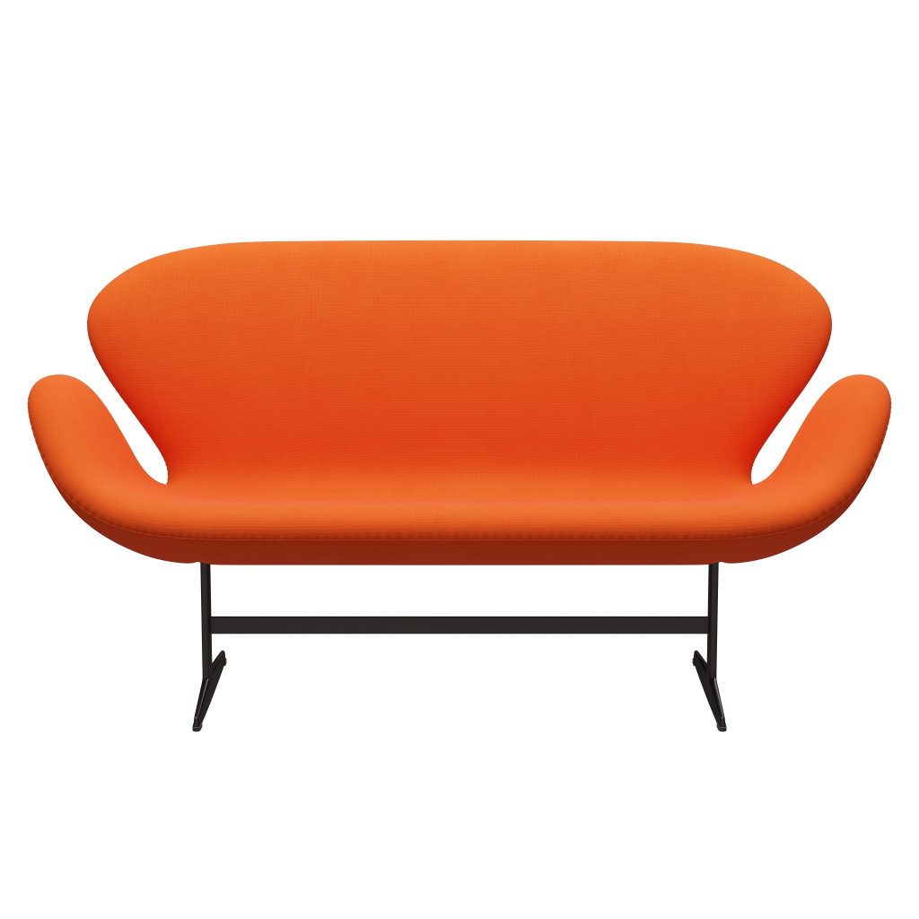 Fritz Hansen Swan Sofa 2 osobę, brązowy brąz/sława pomarańczowa (63016)