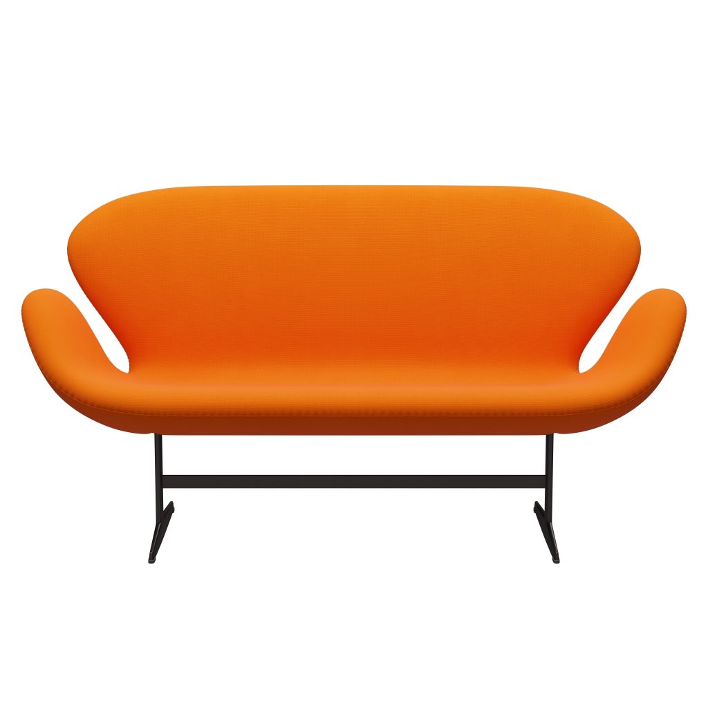 Fritz Hansen Swan Sofa 2 osobę, brązowy brąz/sława pomarańczowa (63077)