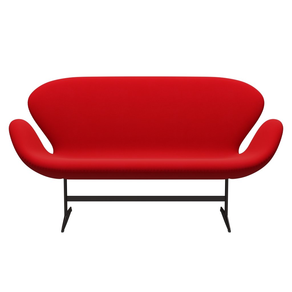 Fritz Hansen Swan Sofa 2 osobę, brązowy brąz/sława czerwona (64119)