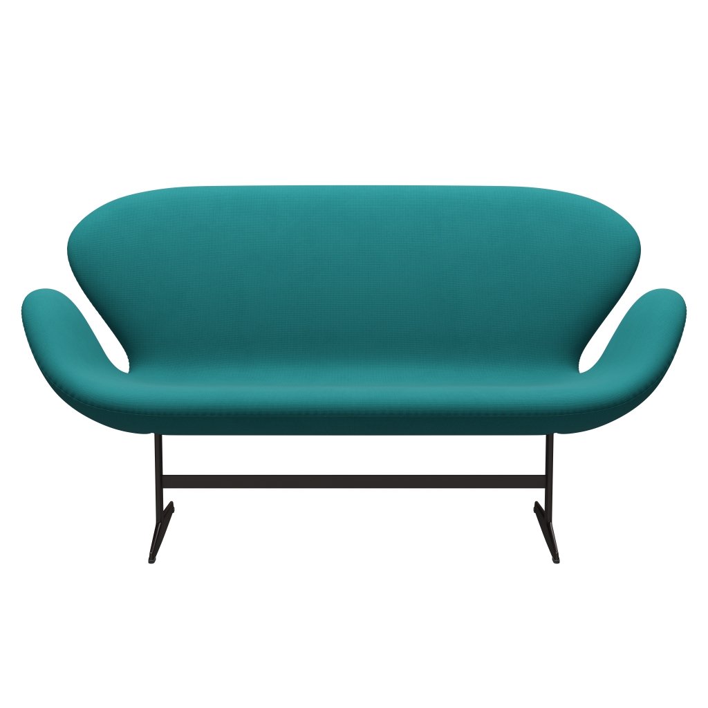 Fritz Hansen Swan Sofa 2 Seater, Brown Bronze/Fame Turquoise (67016)