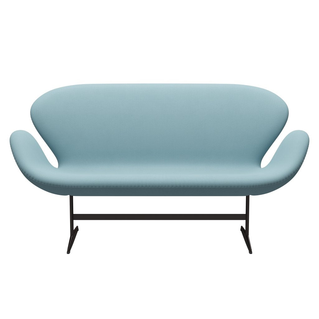 Fritz Hansen Swan Sofa 2 osobę, brązowy brąz/sława turkusowa światło