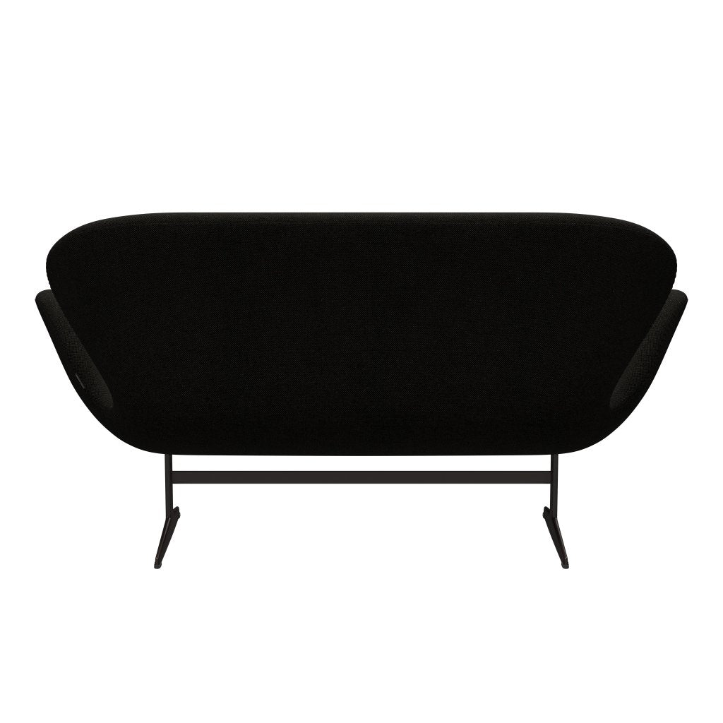 [product_category]-Fritz Hansen Swan Sofa 2 Seater, Brown Bronze/Hallingdal Black/Grey (173)-Fritz Hansen-3321-HAL173-BBBASE-FRI-4