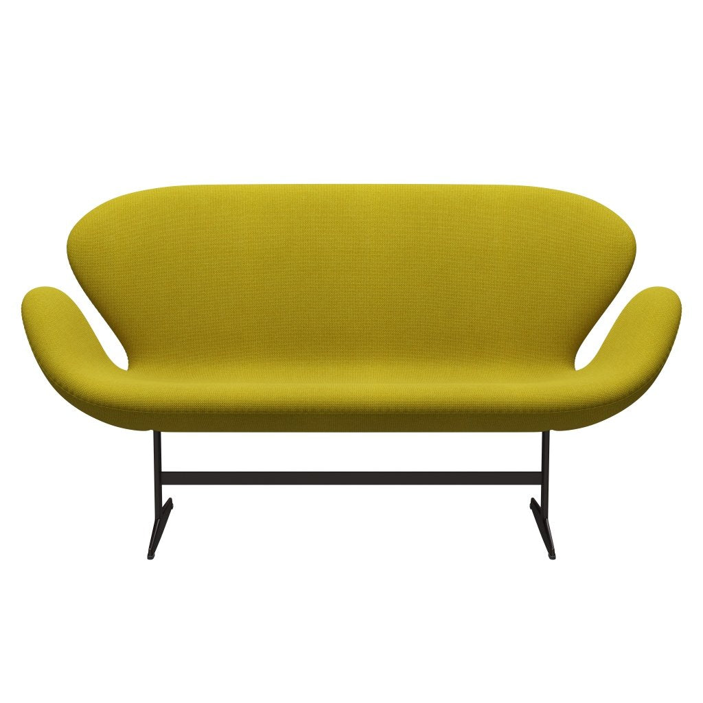 Fritz Hansen Swan Sofa 2 osobę, brązowy brąz/hallingdal żółty/zielony