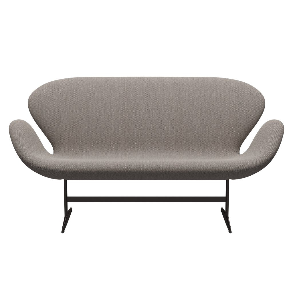 Fritz Hansen Swan Sofa 2 osobę, brązowy brąz/stalcut trio różowy/biały/czarny