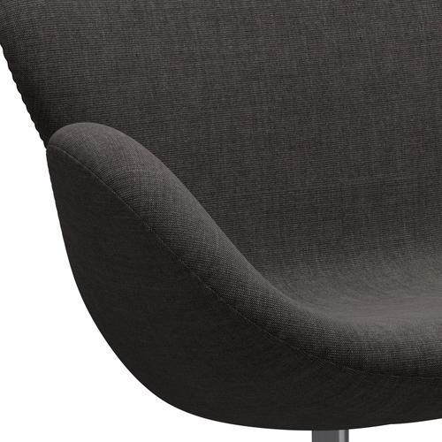 [product_category]-Fritz Hansen Swan Sofa 2 Seater, Satin Brushed Aluminium/Canvas Dark Grey-Fritz Hansen-3321-CA0154-SPAL-FRI-7