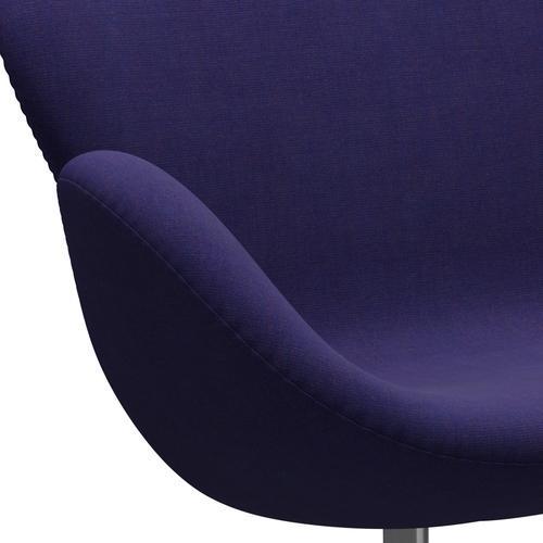 [product_category]-Fritz Hansen Swan Sofa 2 Seater, Satin Brushed Aluminium/Canvas Eclectic Blue-Fritz Hansen-3321-CA0666-SPAL-FRI-7