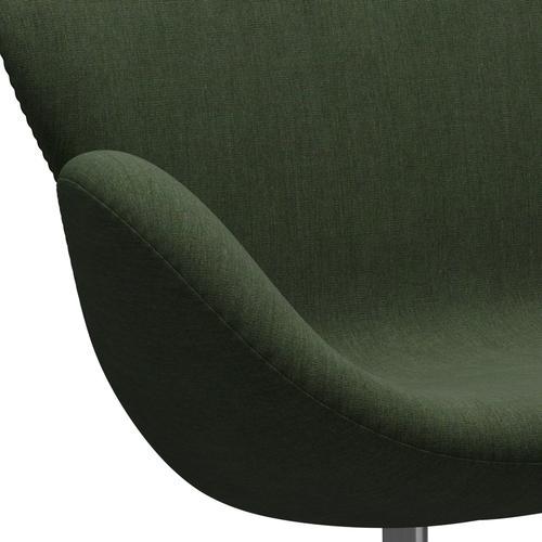 [product_category]-Fritz Hansen Swan Sofa 2 Seater, Satin Brushed Aluminium/Canvas Light Green/Blue-Fritz Hansen-3321-CA0974-SPAL-FRI-7