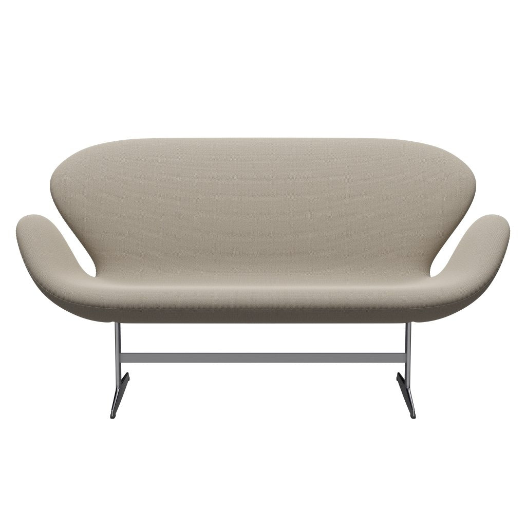 Fritz Hansen Swan Sofa 2, satynowy szczotkowany aluminium/chwytanie szary piasek