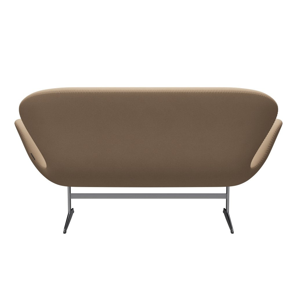 Fritz Hansen Swan Sofa 2, satynowy szczotkowany aluminium/komfort beżowy (61003)