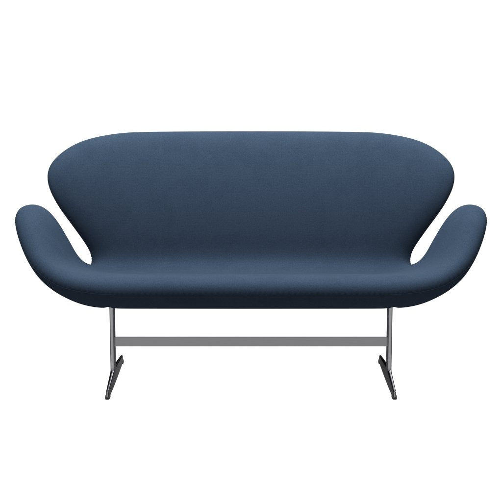 Fritz Hansen Swan Sofa 2 osobę, satynowe szczotkowane aluminium/komfort ciemnoszary (09074)