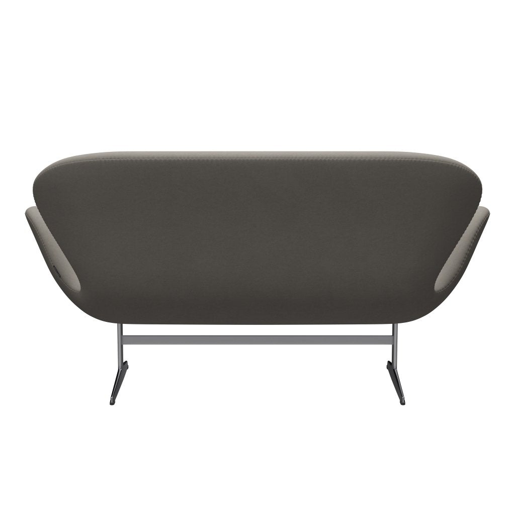 Fritz Hansen Swan Sofa 2, satynowy szczotkowany aluminium/komfort szary (60003)