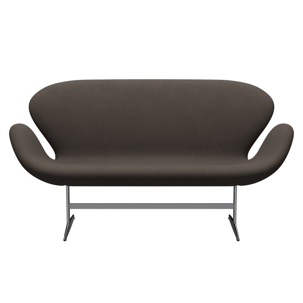 Fritz Hansen Swan Sofa 2 osobę, satynowe szczotkowane aluminium/komfort szary (61014)