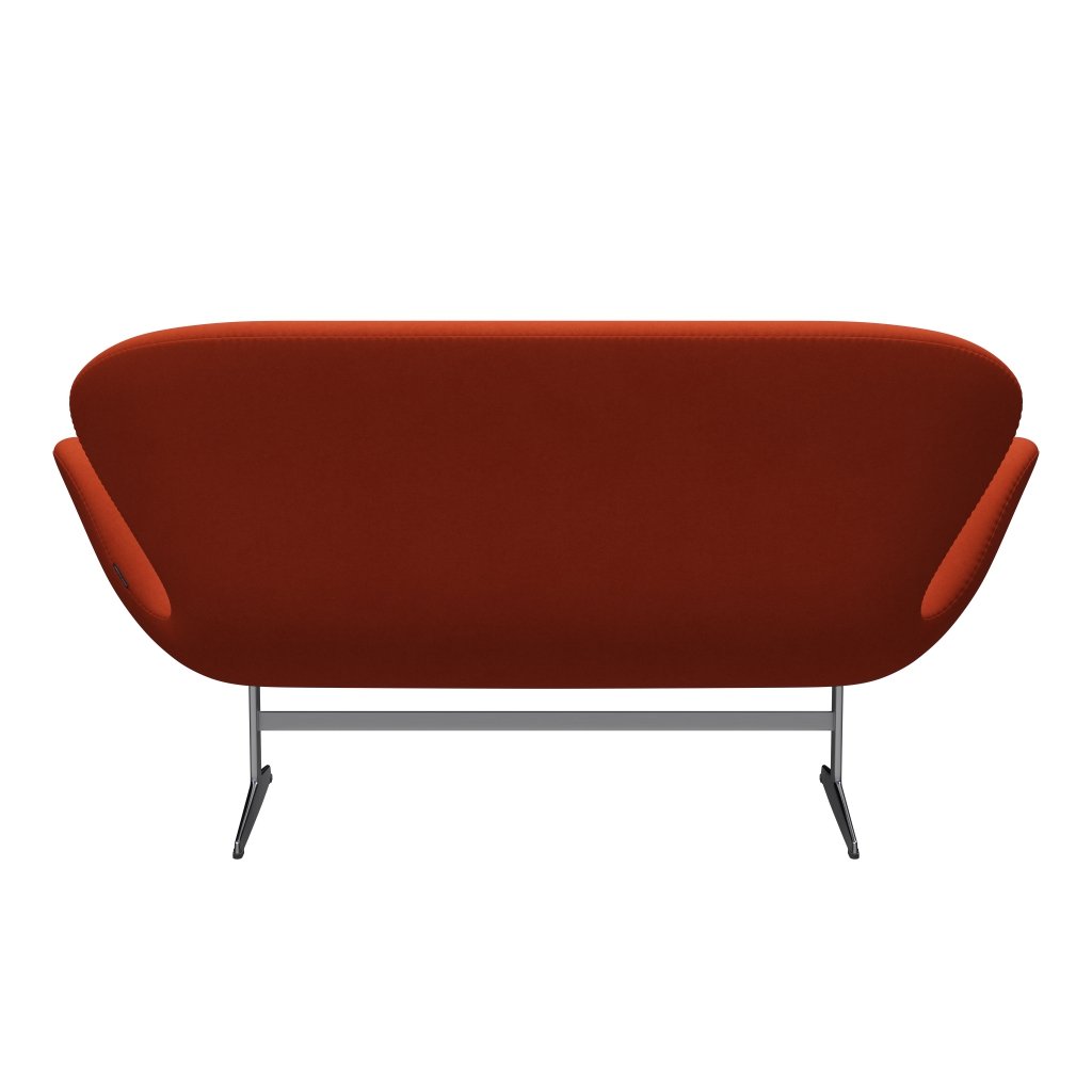 Fritz Hansen Swan Sofa 2 osobę, satynowe szczotkowane aluminium/komfort Rust Rust (09055)