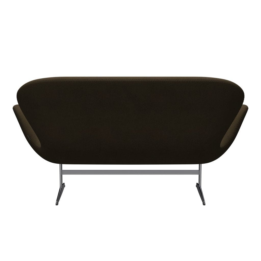 Fritz Hansen Swan Sofa 2, satynowy szczotkowany aluminium/Divina Brown (984)