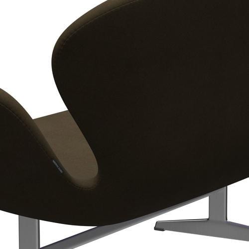 Fritz Hansen Swan Sofa 2, satynowy szczotkowany aluminium/Divina Brown (984)